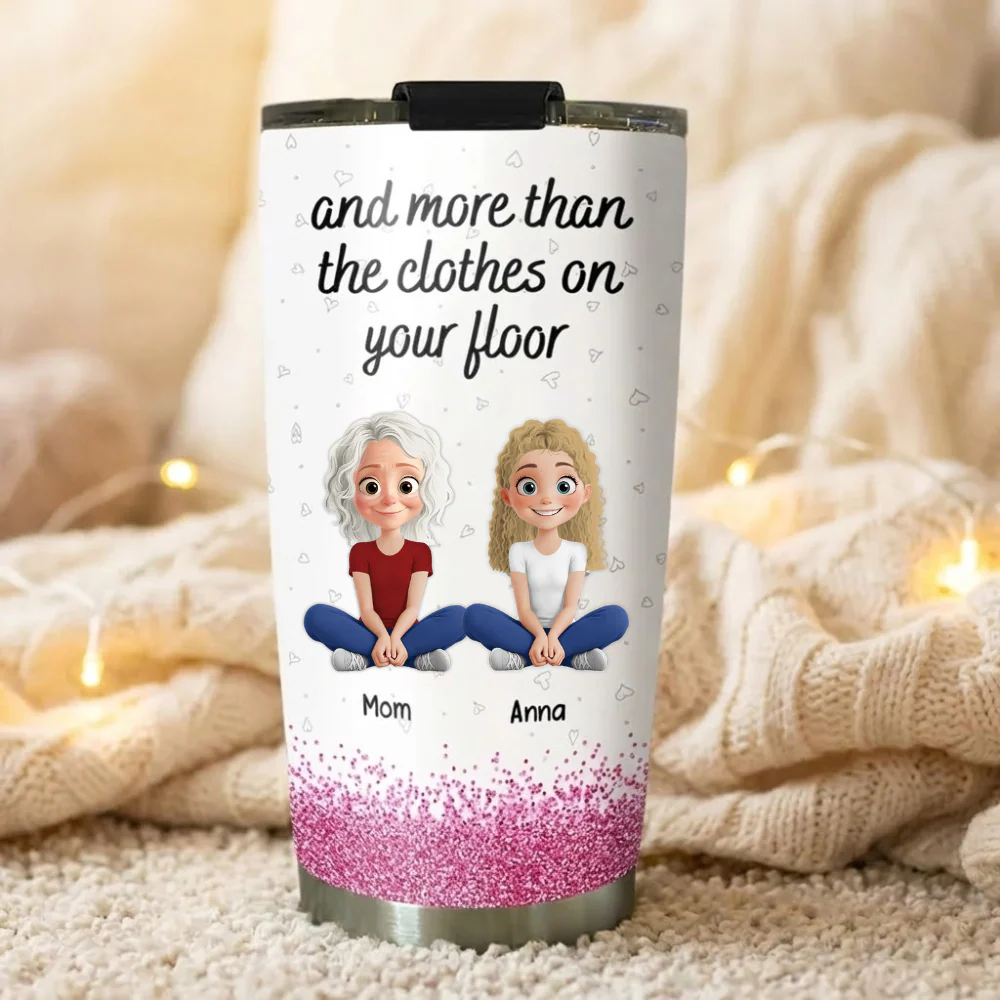 To My Daughter I Love You More Than The Stars - Personalized Stainless Steel Tumbler - Gift For Mom, Daughter, Mother's Day | GR25 HN02 - Image 2