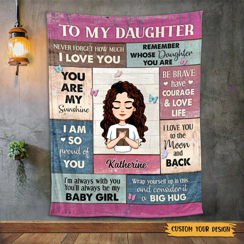 To My Daughter Personalized Blanket - Meaningful Gift For Birthday | CLGOD05 TD118 - Image 3