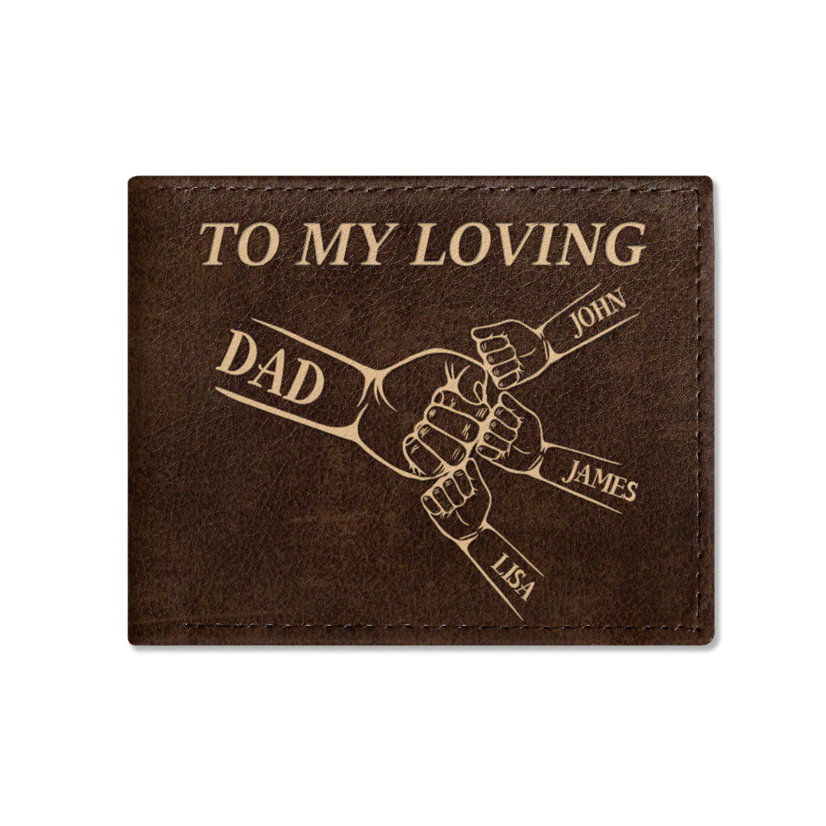 To My Loving Dad - Personalized Folded Wallet For Men - Image 2
