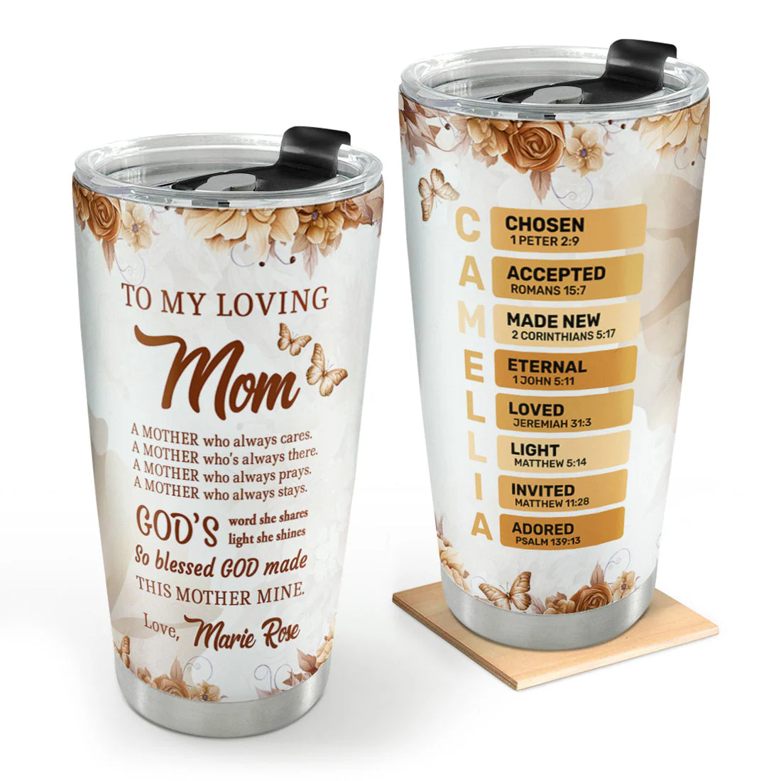 To My Loving Mom - Personalized Stainless Steel Tumbler - Gift For Her | HN02
