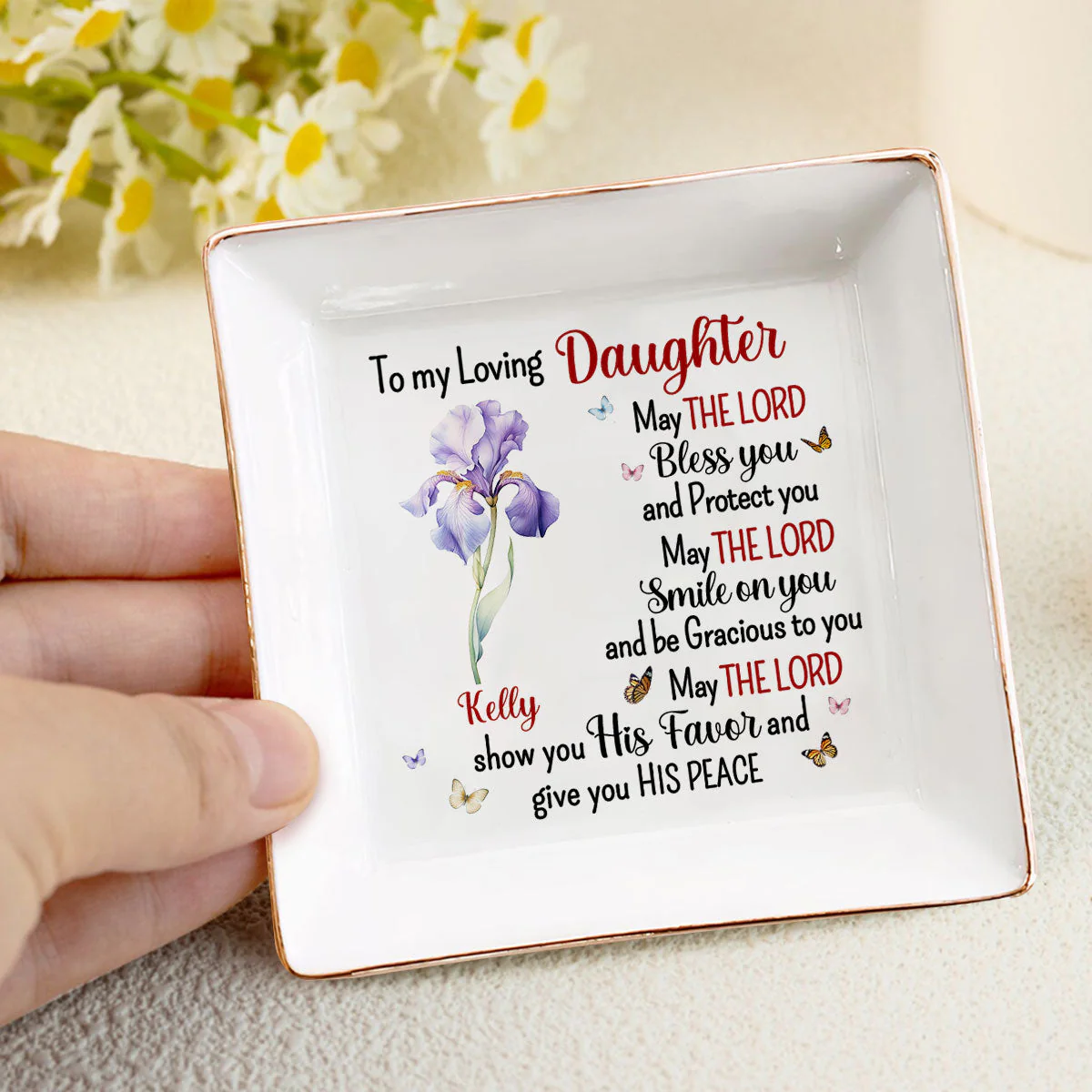 To My Loving - Personalized Jewelry Dish - Gift For Daughter, Grandma, Mom, Girlfriend, Wife, Bestie, Sister - NH96 - Image 4