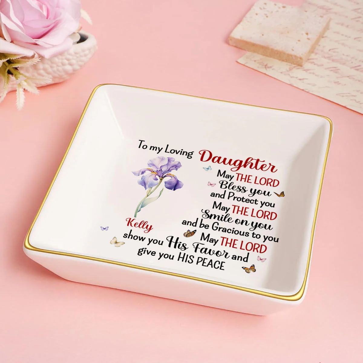 To My Loving - Personalized Jewelry Dish - Gift For Daughter, Grandma, Mom, Girlfriend, Wife, Bestie, Sister - NH96 - Image 5