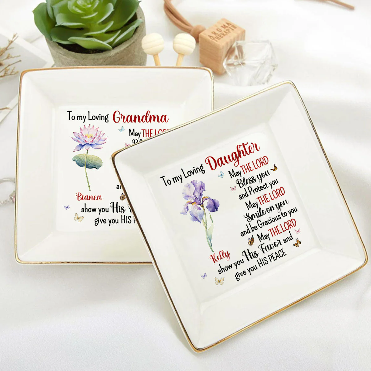 To My Loving - Personalized Jewelry Dish - Gift For Daughter, Grandma, Mom, Girlfriend, Wife, Bestie, Sister - NH96 - Image 6