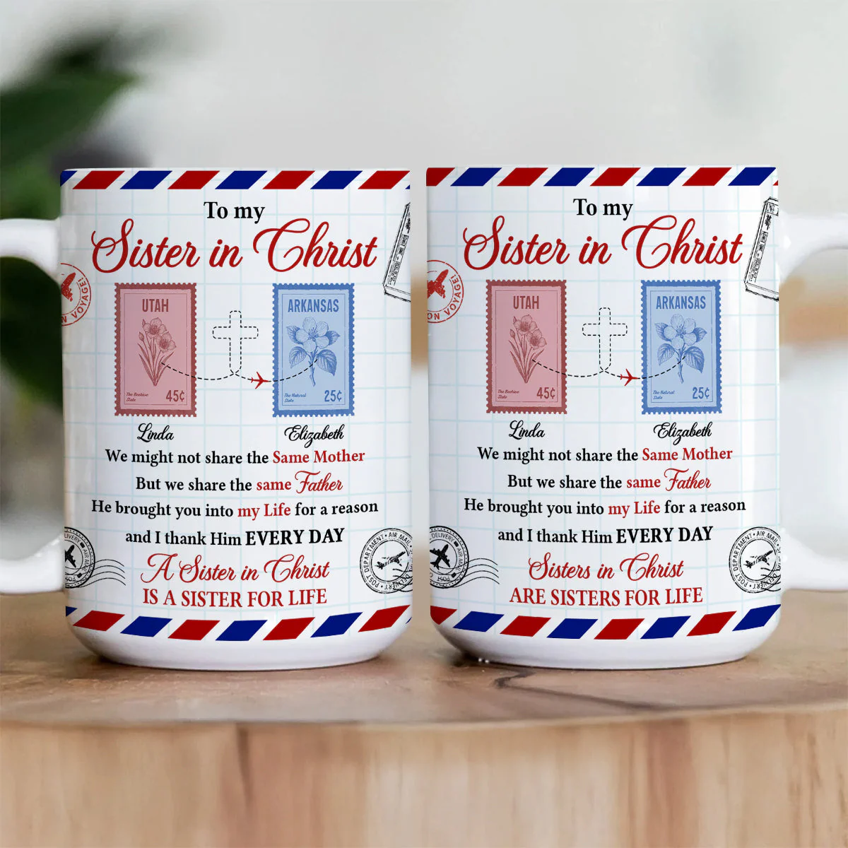 To My Sister In Christ - Personalized Ceramic Coffee Mug - Christian Gift For Sister BA01 - Image 3
