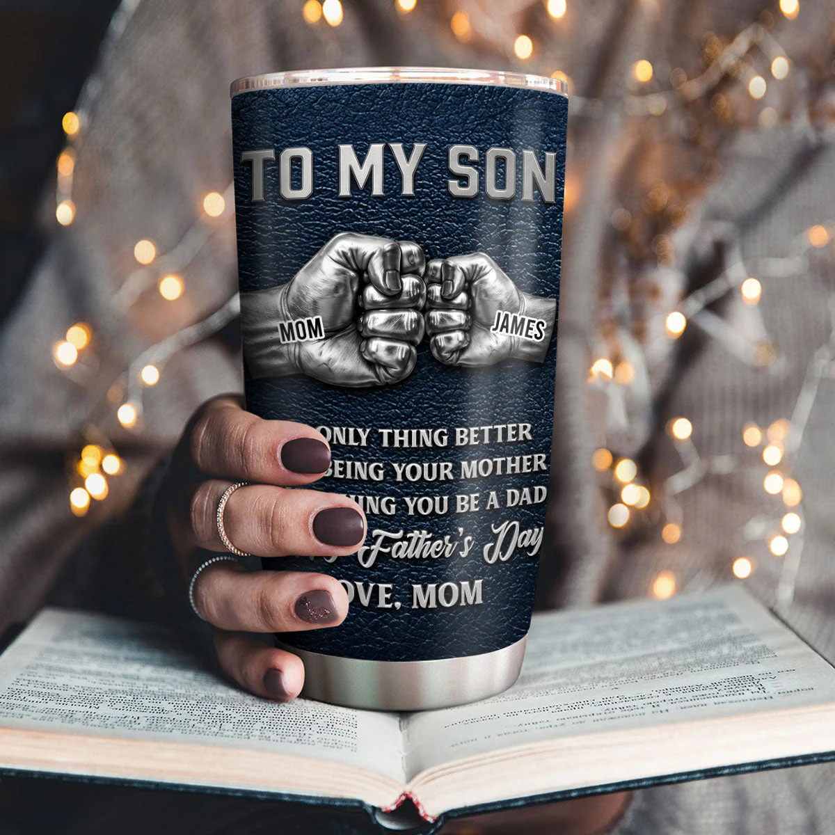 To My Son - Personalized Tumbler - Gift For Dad, Grandpa - Image 4