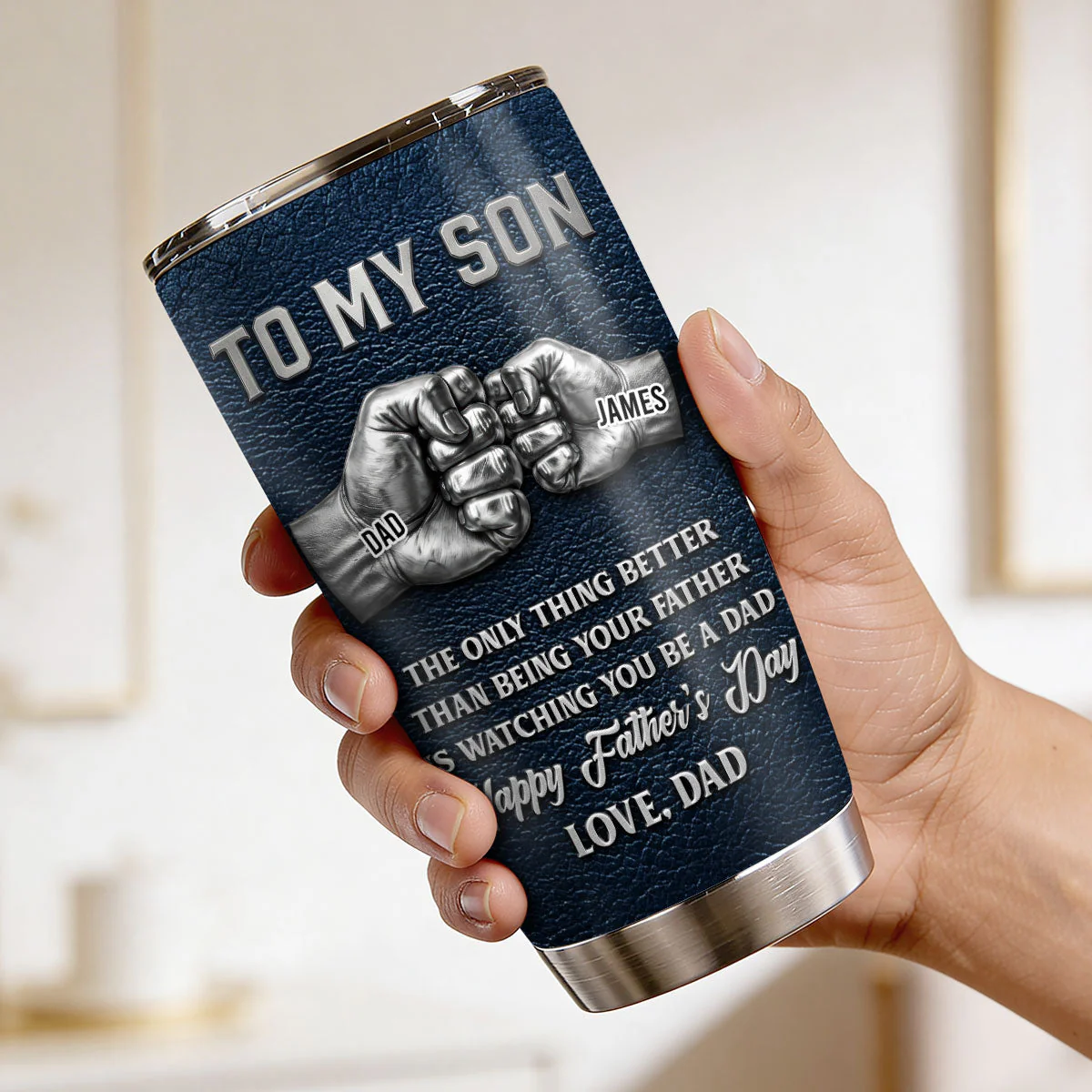 To My Son - Personalized Tumbler - Gift For Dad, Grandpa - Image 6