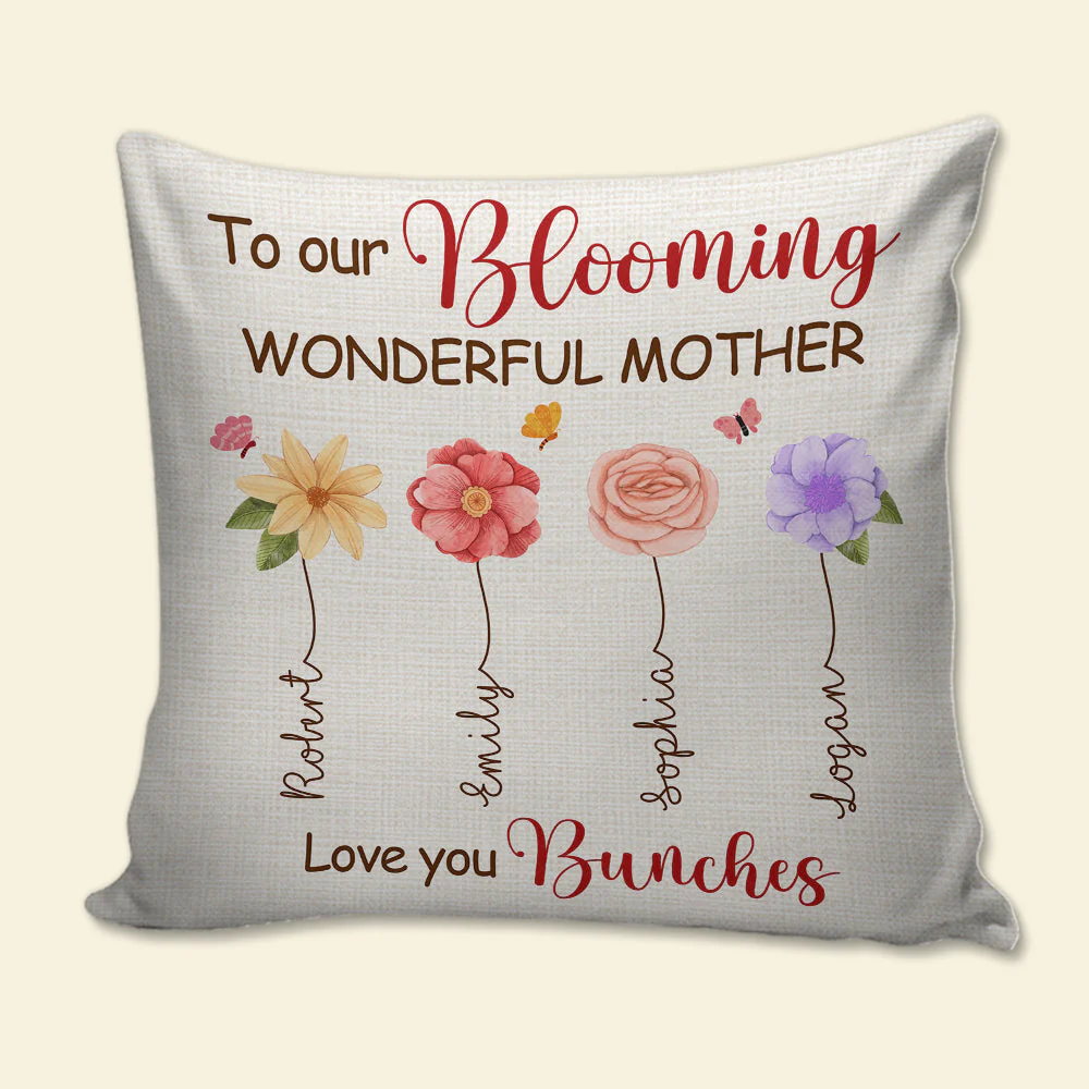To Our Blooming Wonderful Mother - Personalized Pillow - Gift For Grandma, Mom, Mothers Day - NA94 - Image 4