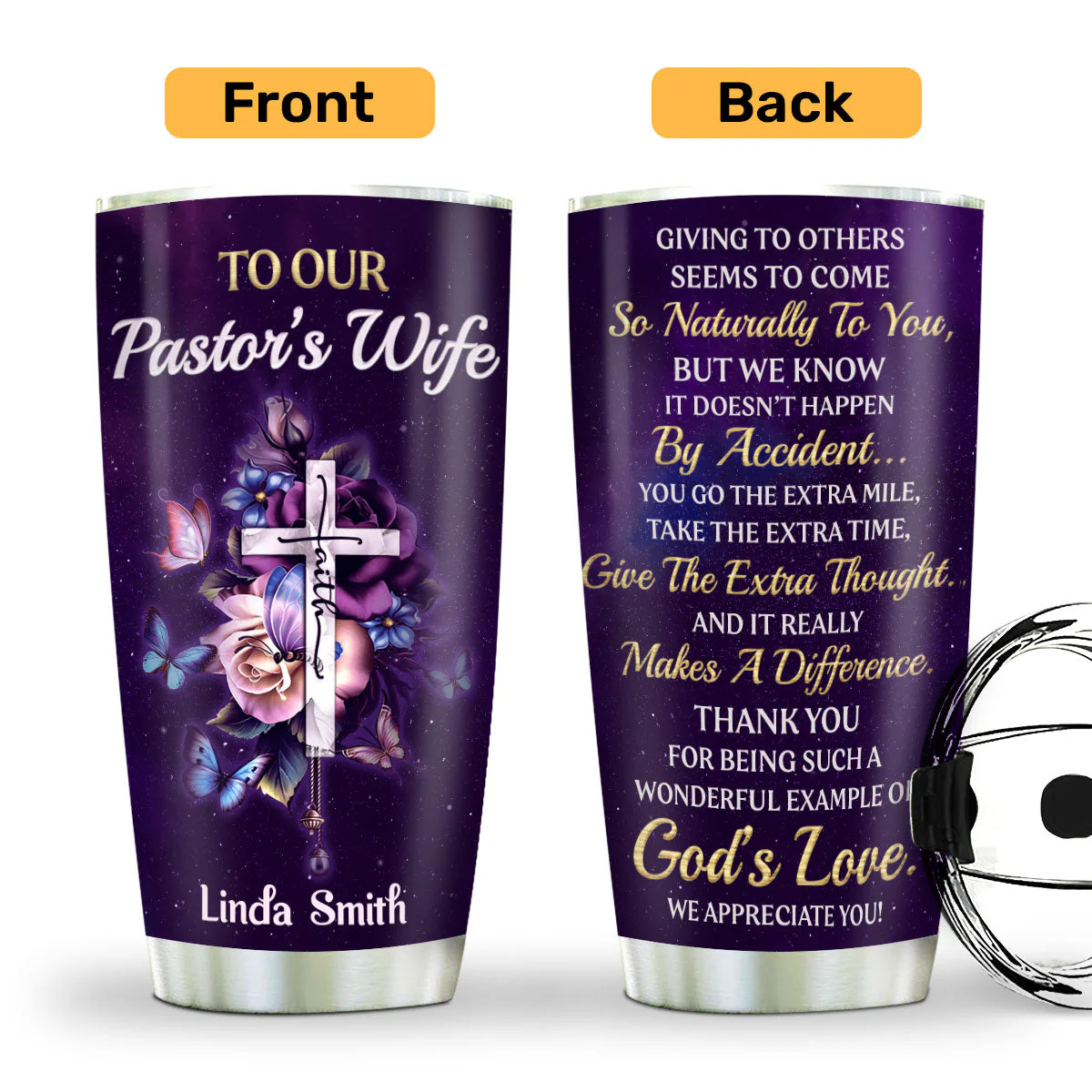 To Our Pastor's Wife - Personalized  Stainless Steel Tumbler TD118 - Image 2