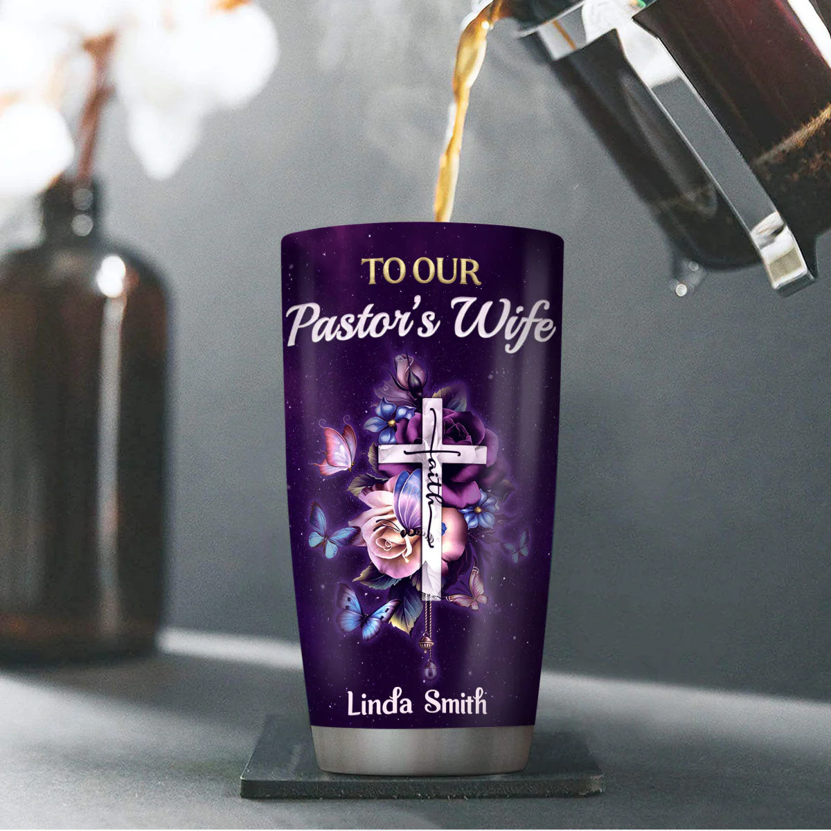 To Our Pastor's Wife - Personalized  Stainless Steel Tumbler TD118 - Image 4
