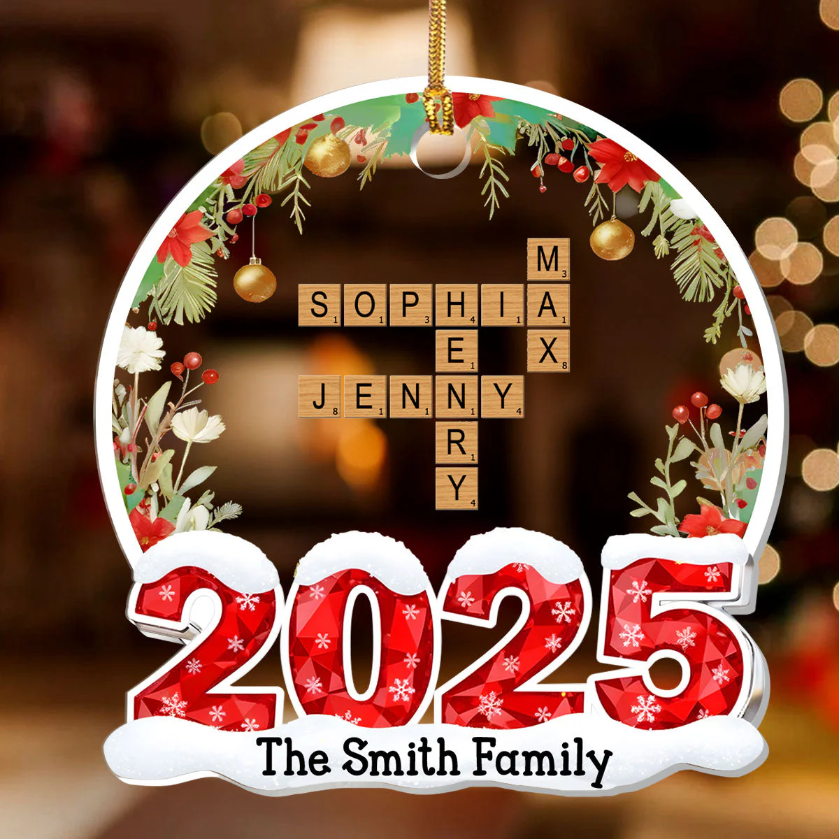 Together In Christmas Light - Personalized 1-Layer Acrylic Ornament TD118 - Image 2