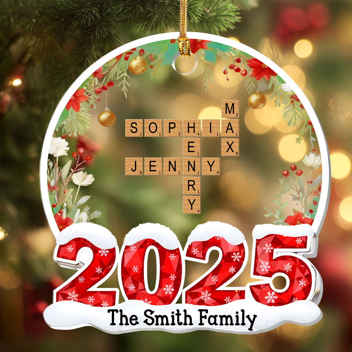 Together In Christmas Light - Personalized 1-Layer Acrylic Ornament TD118 - Image 3