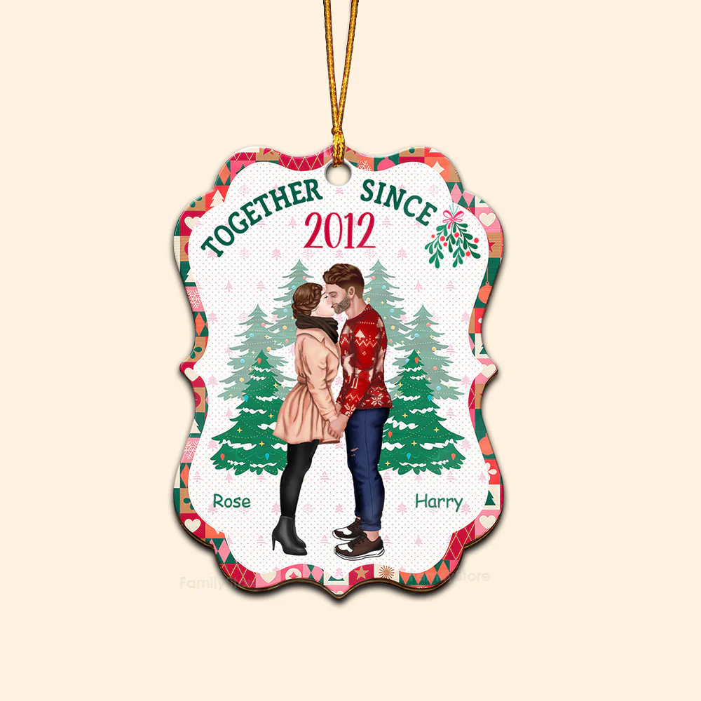 Together Since ... - Gift for Couples - Personalized Wood Ornament - CL30 NH96 - Image 2