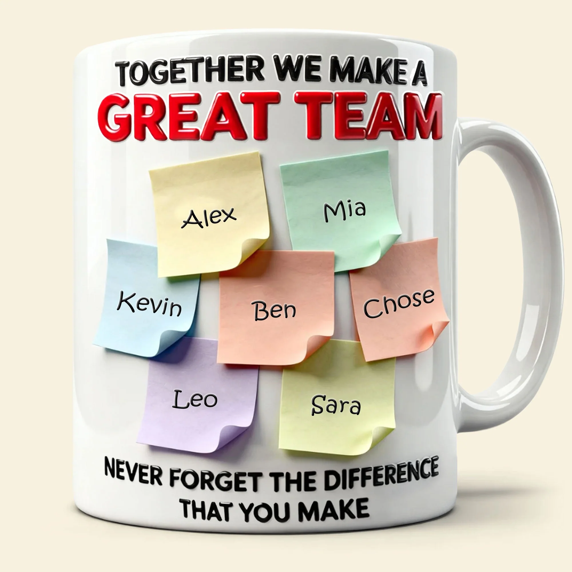 Together We Make A Great Team - Personalized Mug - Gift For Coworkers NL122 - Image 3