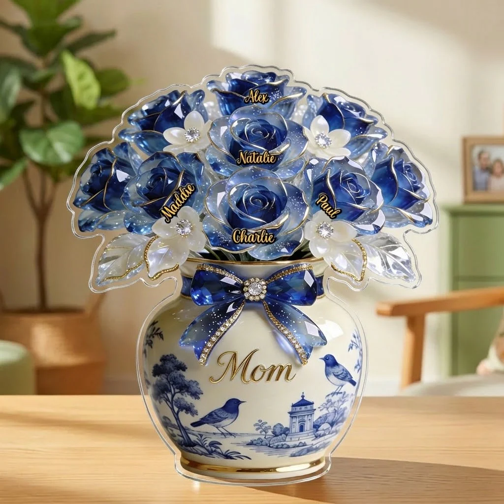 Toile De Jouy Mother - Personalized Shape Acrylic Plaque - Gift For Mom, Grandma HN02 - Image 2