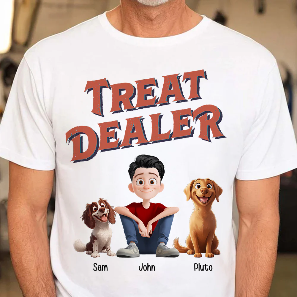 Treat Dealer - Personalized Shirt - Gift for Pet Owners, Dog Lovers, Dog Dad | CLP15 NH96 - Image 4