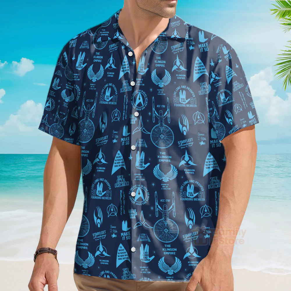 Trekkie SaTr Pattern Hawaiian Shirt - Image 3