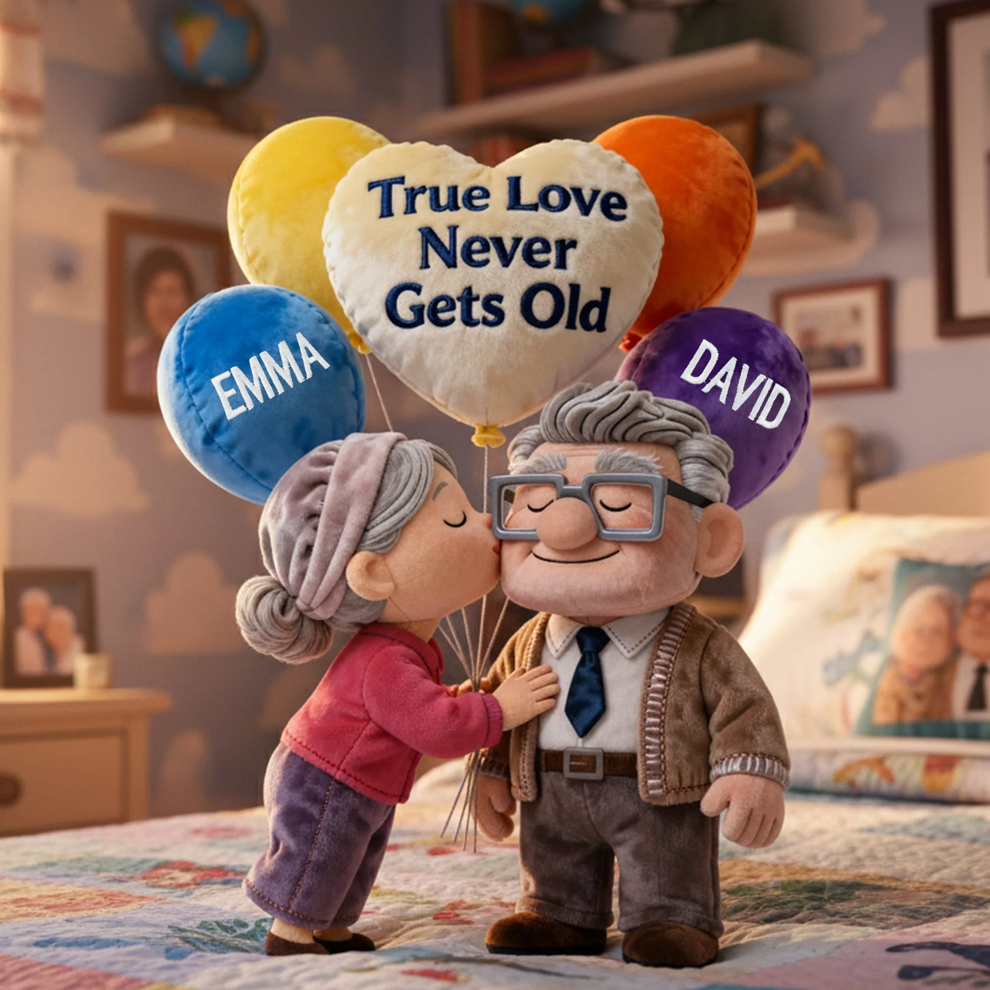 True Love Never Gets Old - Personalized Custom Shape Pillow - Gift For Couples NL122