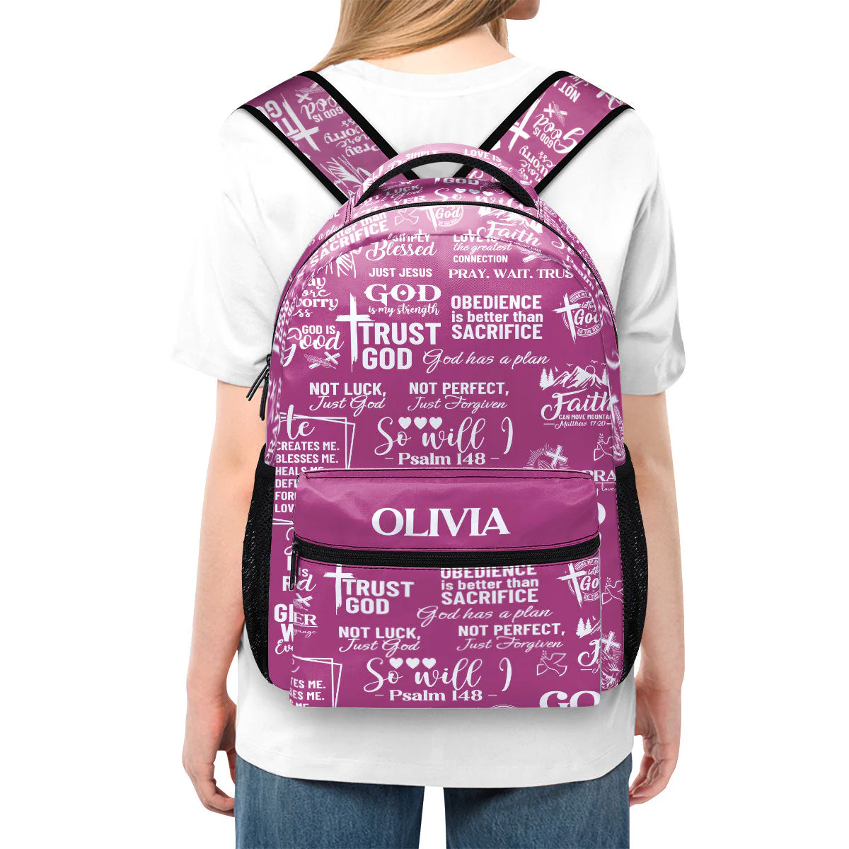 Trust God - Personalized Canvas Backpack TD118 - Image 4