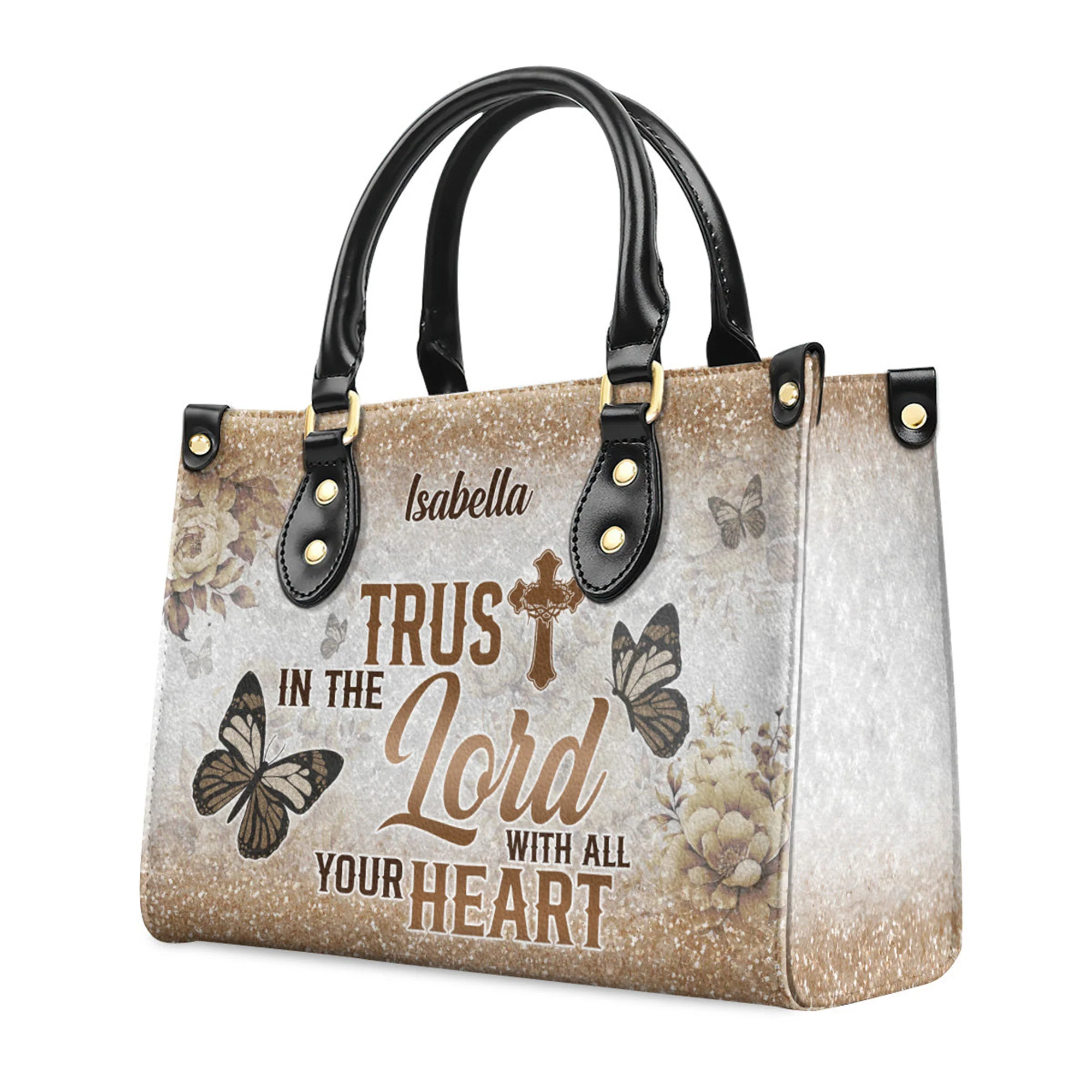 Trust In The Lord With All Your Heart - Beautiful Personalized Leather Handbag - AT4081448 - Image 3