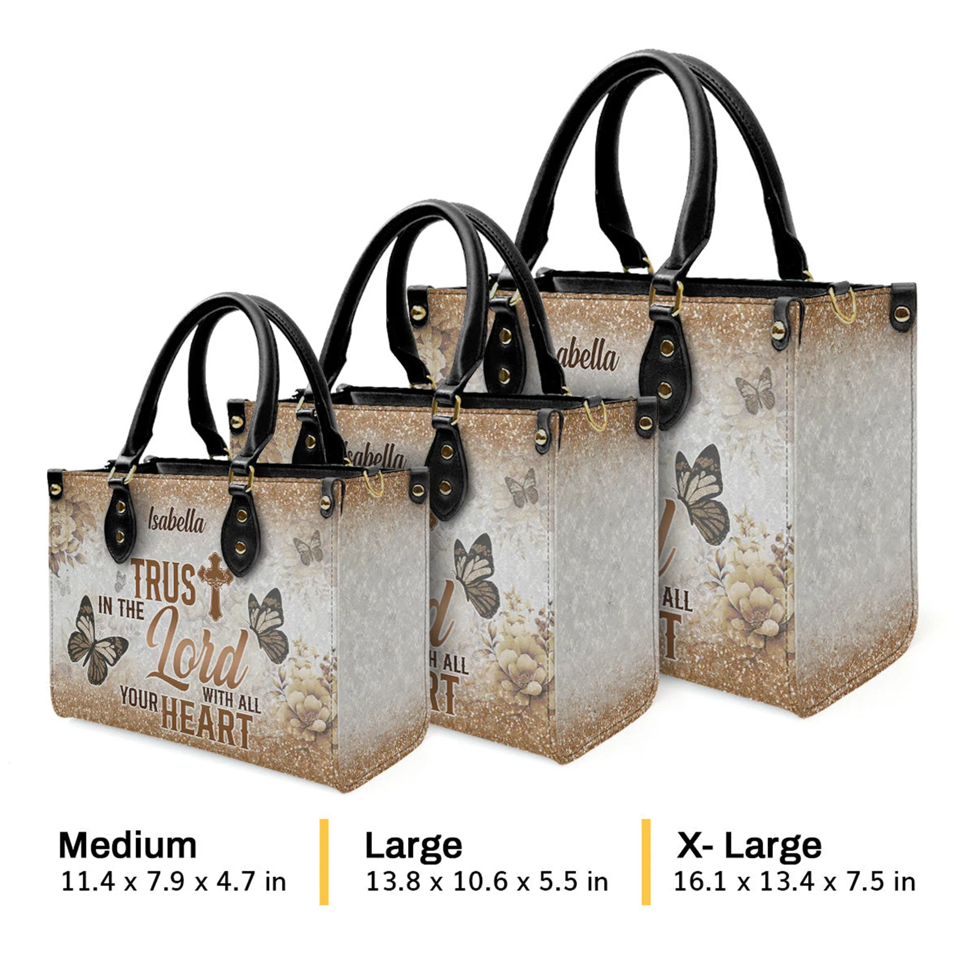 Trust In The Lord With All Your Heart - Beautiful Personalized Leather Handbag - AT4081448 - Image 4