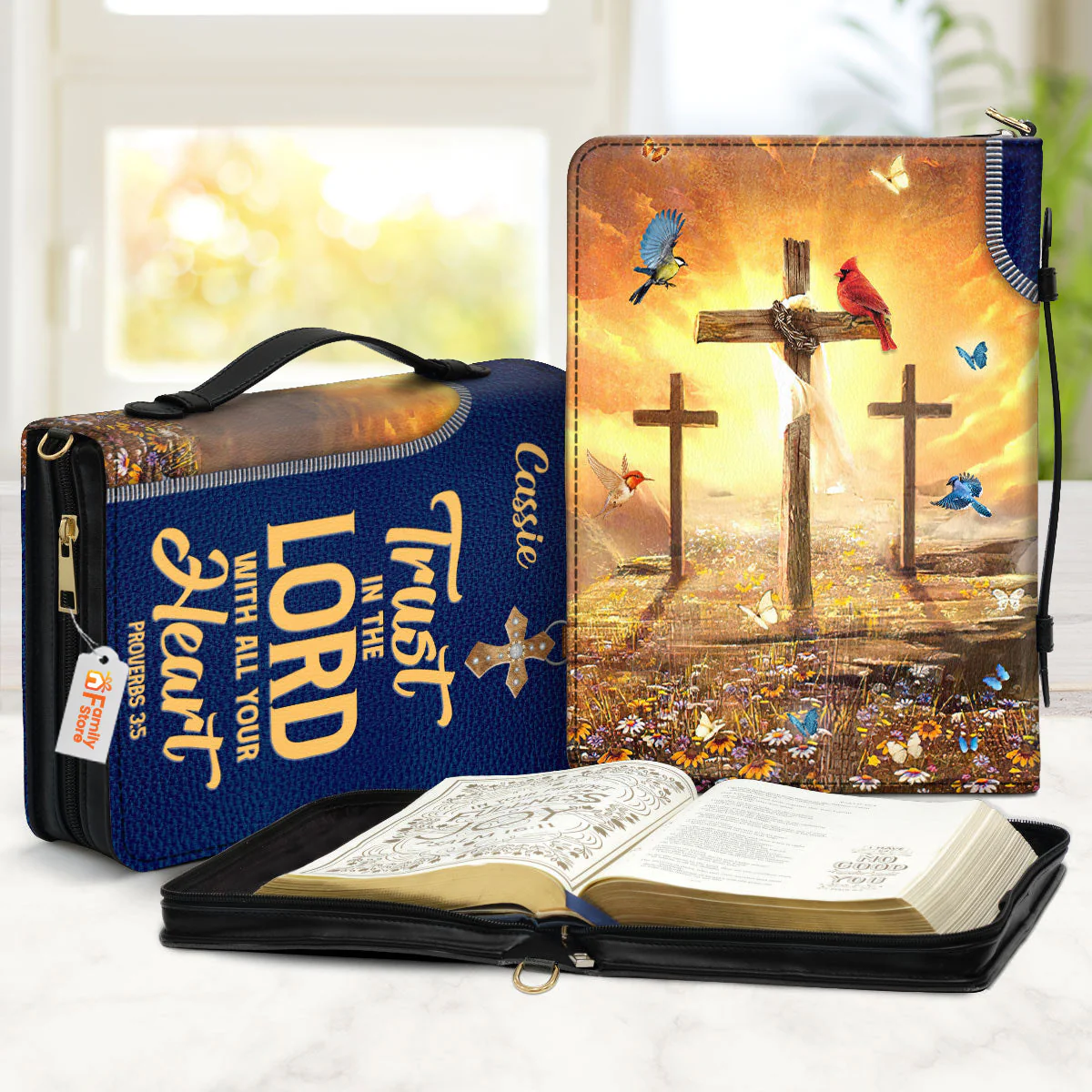 Trust In The Lord With All Your Heart - Thoughtful Gift For Christians - Personalized Bible Covers - AT4081447 - Image 2