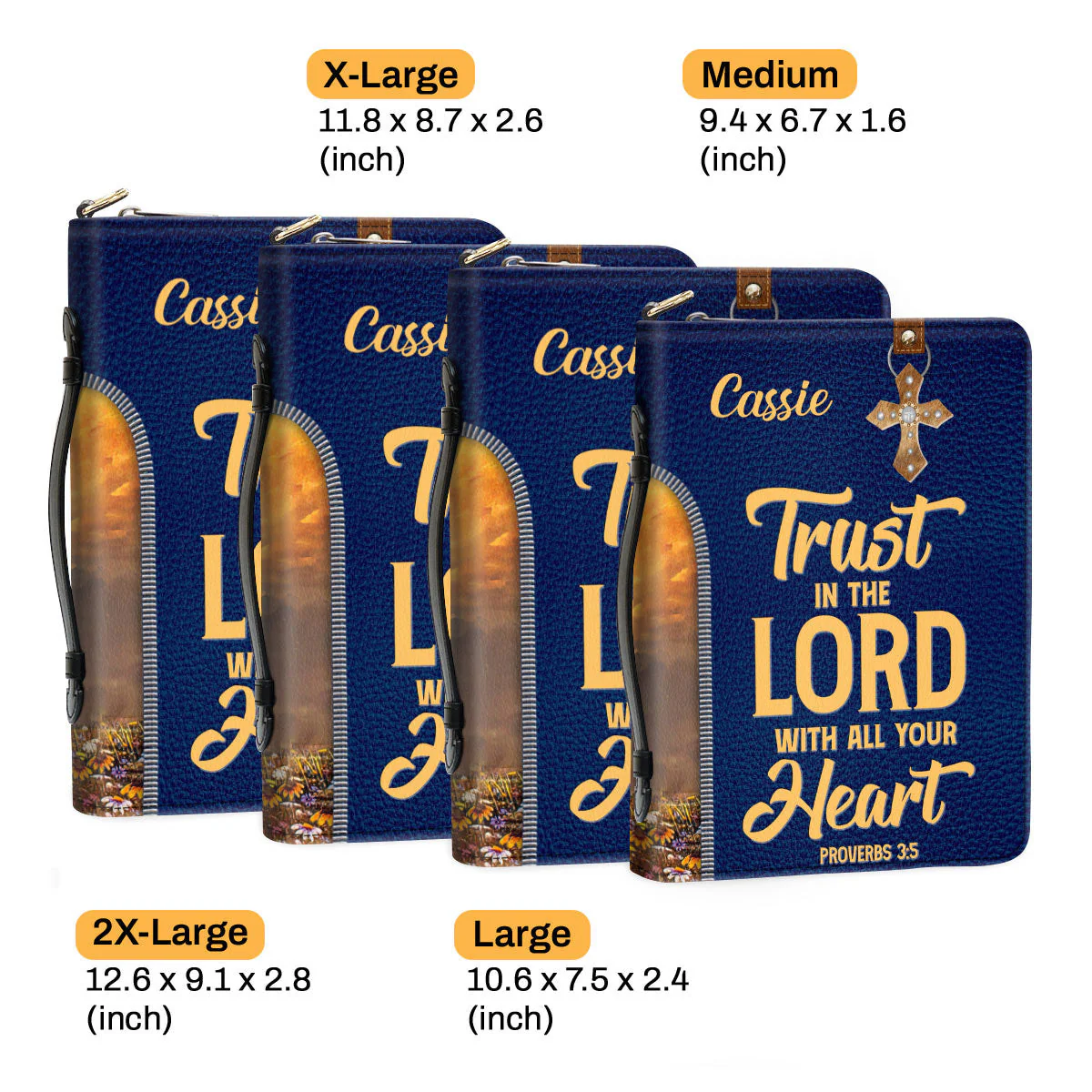 Trust In The Lord With All Your Heart - Thoughtful Gift For Christians - Personalized Bible Covers - AT4081447 - Image 6