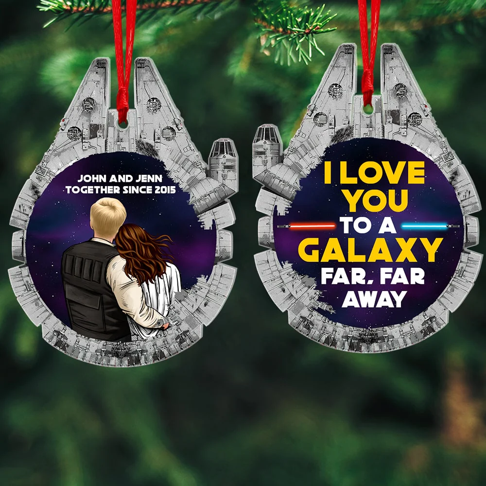 Stwa Love You Far Far Away - Personalized Acrylic Ornament - Gift For Couples | CL19 TD118