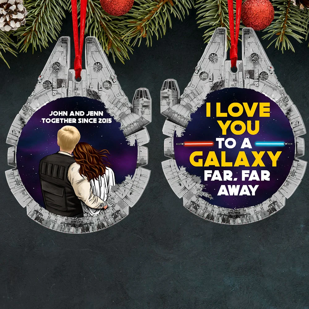 Stwa Love You Far Far Away - Personalized Acrylic Ornament - Gift For Couples | CL19 TD118 - Image 3