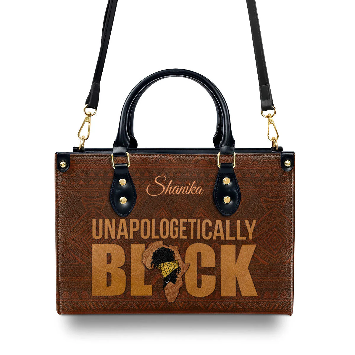 Unapologetically Black - Personalized Leather Handbag | HN02 - Image 3