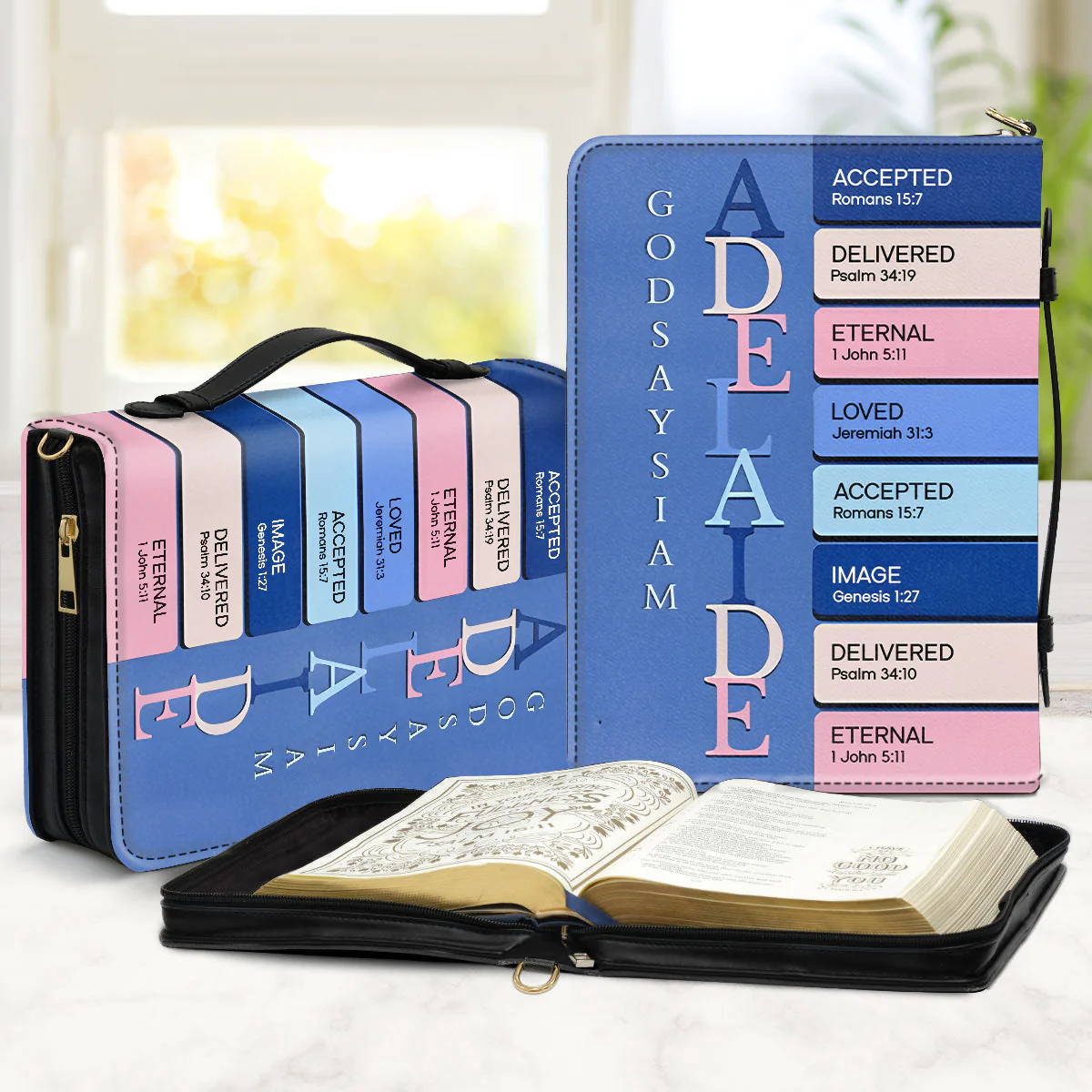 Uncover The Sacred Meaning Of Your Name - Personalized Bible Cover | YMQ Blue