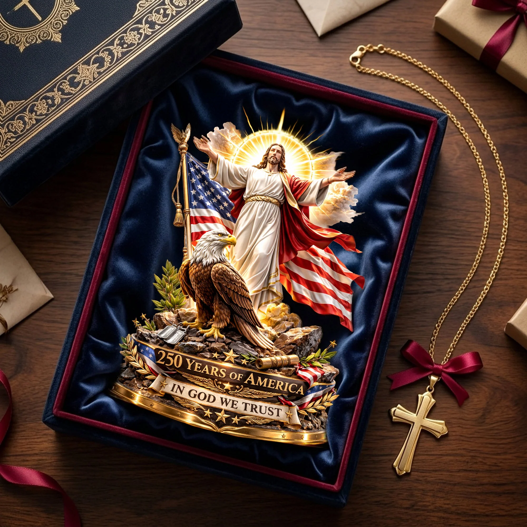 United In Faith 250 Years Anniversary - Shape Acrylic Plaque - Gifts For Patriotics - Image 4