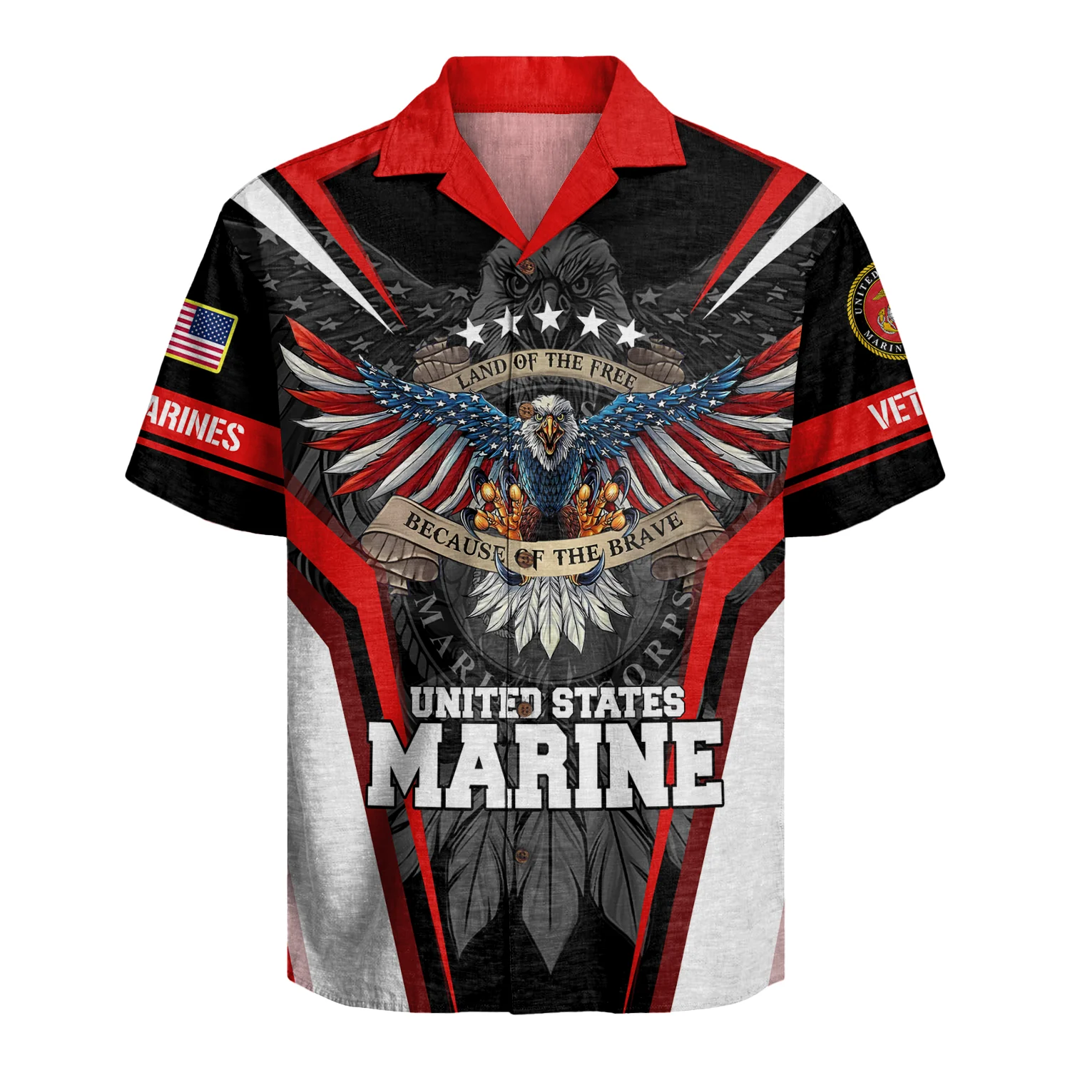 United States Marine Corps - Hawaiian Shirt - Patriotic Gift For Veterans | HN02 - Image 2