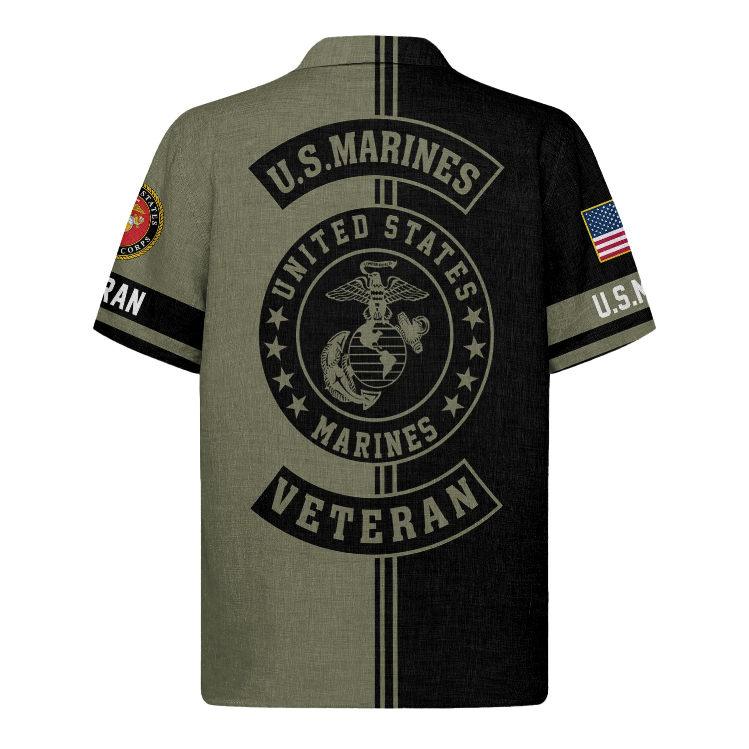 United States Marines - Hawaiian Shirt -  Patriotic Gift For Veterans | HN02 - Image 2