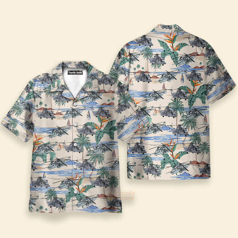 US Air Force Sikorsky MH-53 Pave Low Hawaiian Shirt - Image 2
