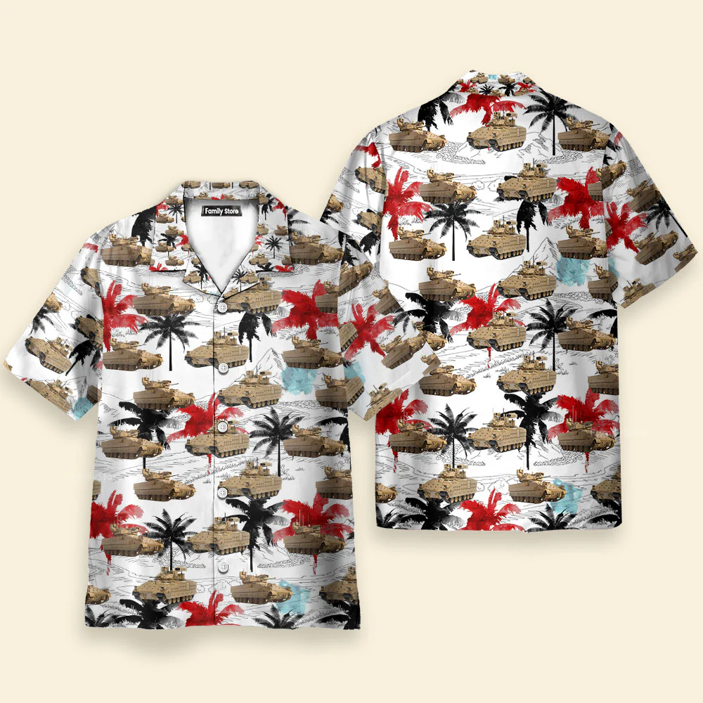 US Army M2A3 Bradley Hawaiian Shirt - Image 2