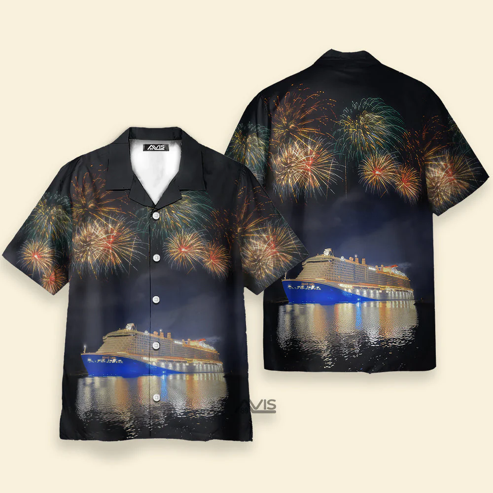 Us Cruise Mardi Gras 4Th Of July - Hawaiian Shirt - Image 2