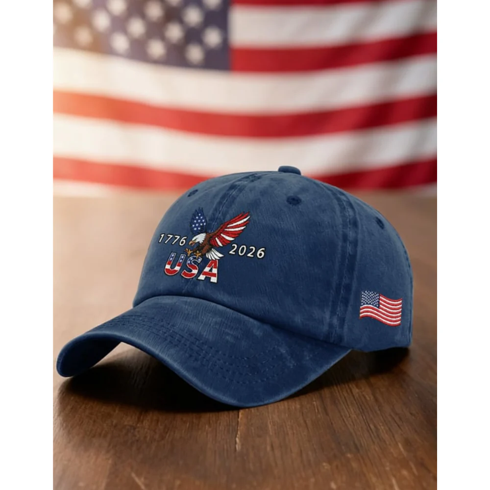 USA 1976-2026 Eagle - Embroidered Cap - Gift For Patriotic | HN02 - Image 3
