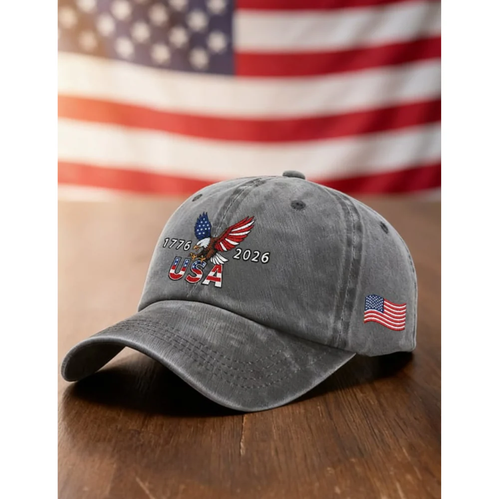 USA 1976-2026 Eagle - Embroidered Cap - Gift For Patriotic | HN02 - Image 4