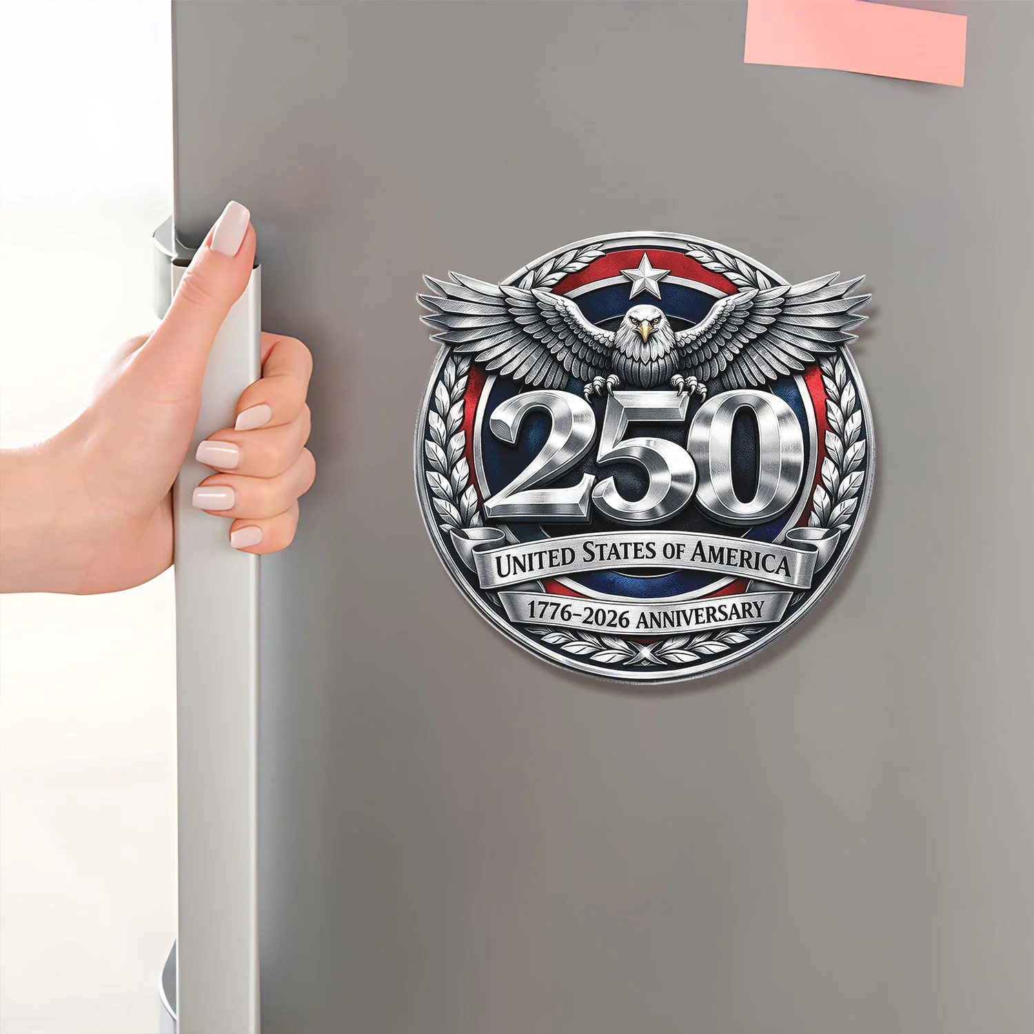 USA 250 Years Anniversary - Shape Acrylic Fridge Magnet - Patriotic Gift For Family | HN02 - Image 5