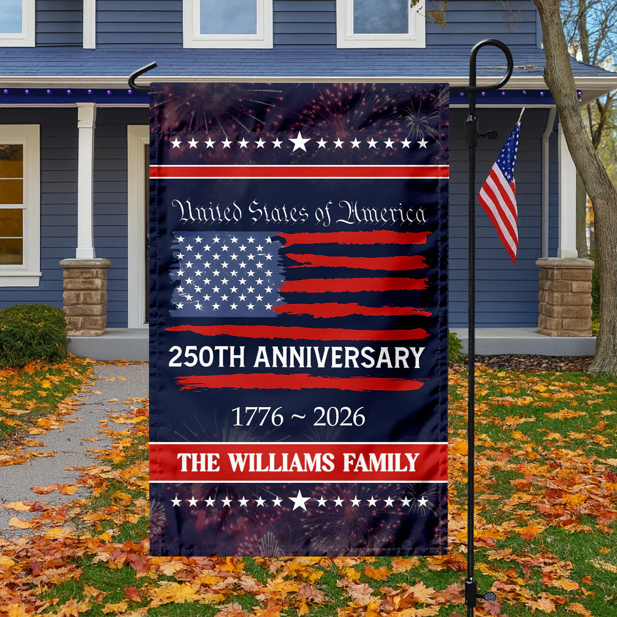 USA 250th Anniversary - Personalized Flag - Patriotic Gift For Family HN02 - Image 7