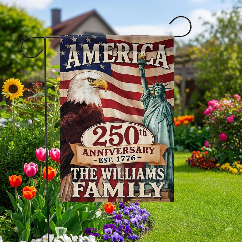 USA 250th Anniversary With Eagle Flag - Gift For Patriotic, Veterans | HN02