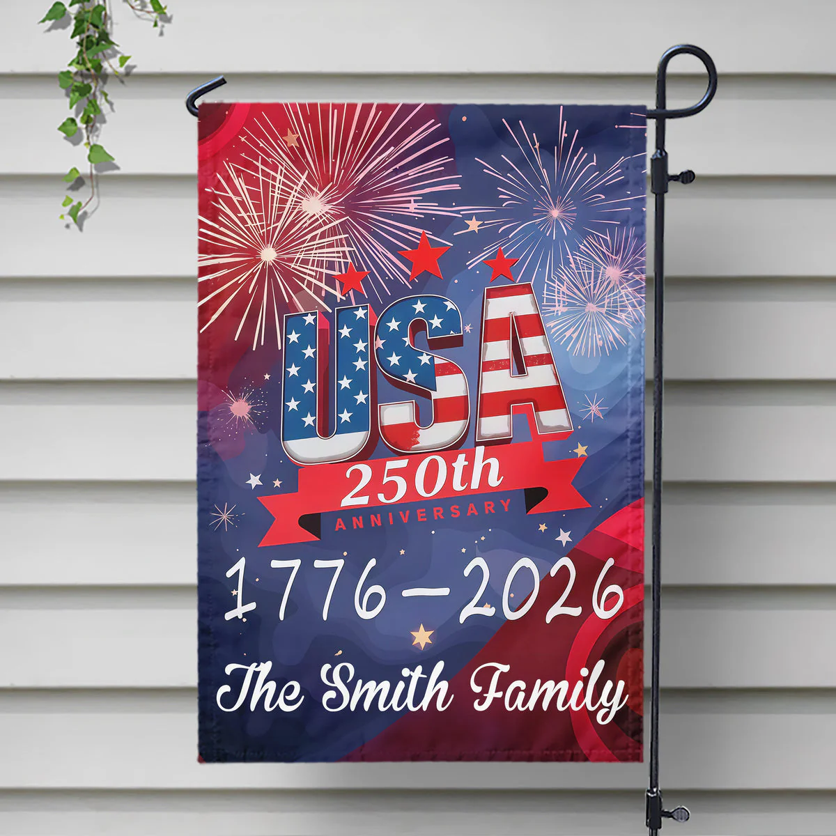 USA 250th Years Anniversary 1776 America 2026 - Personalized Flag - Patriotic Gift For Family HN02 - Image 5