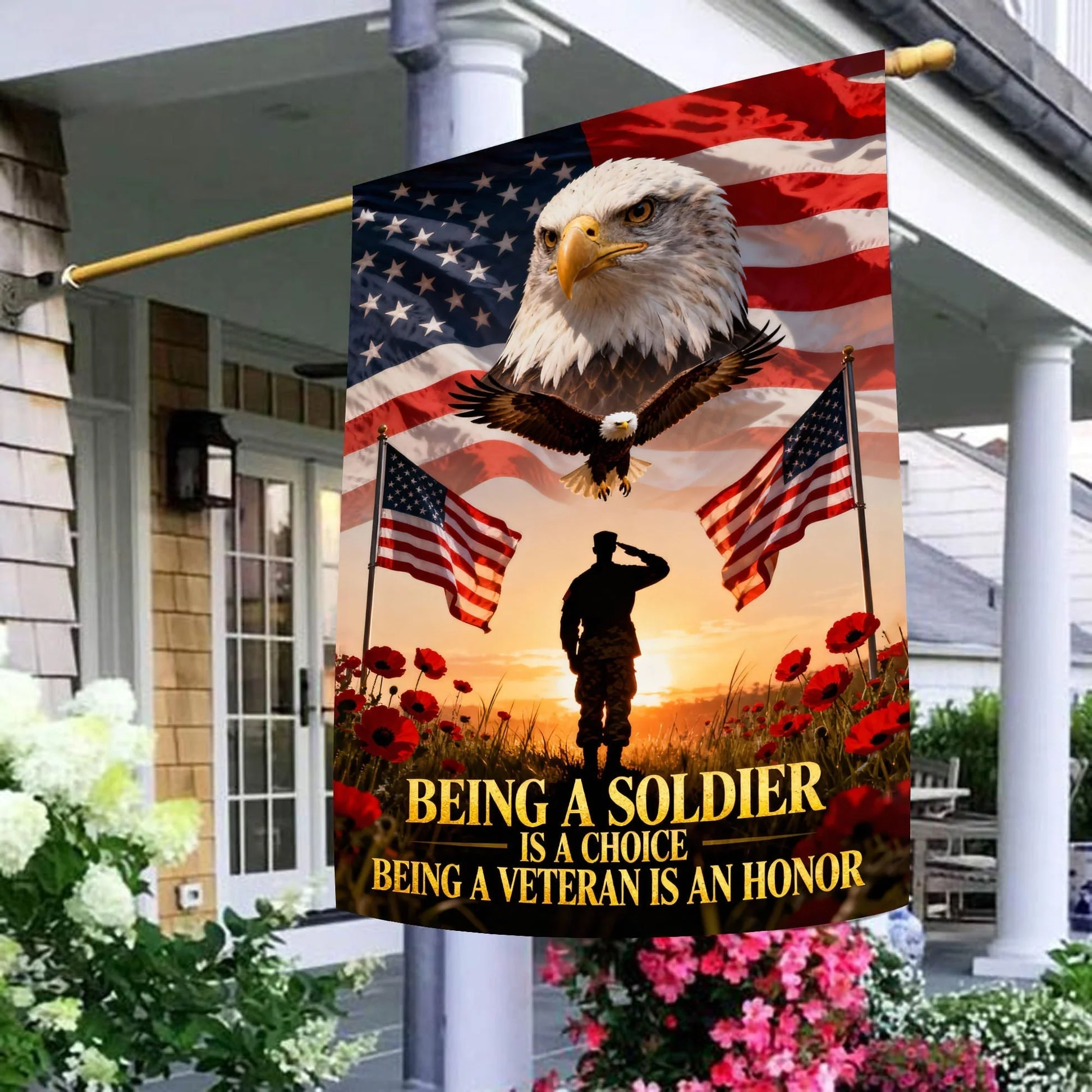 Veteran Pride Military Service Flag - Gift For Veteran, Patriotic | HN02
