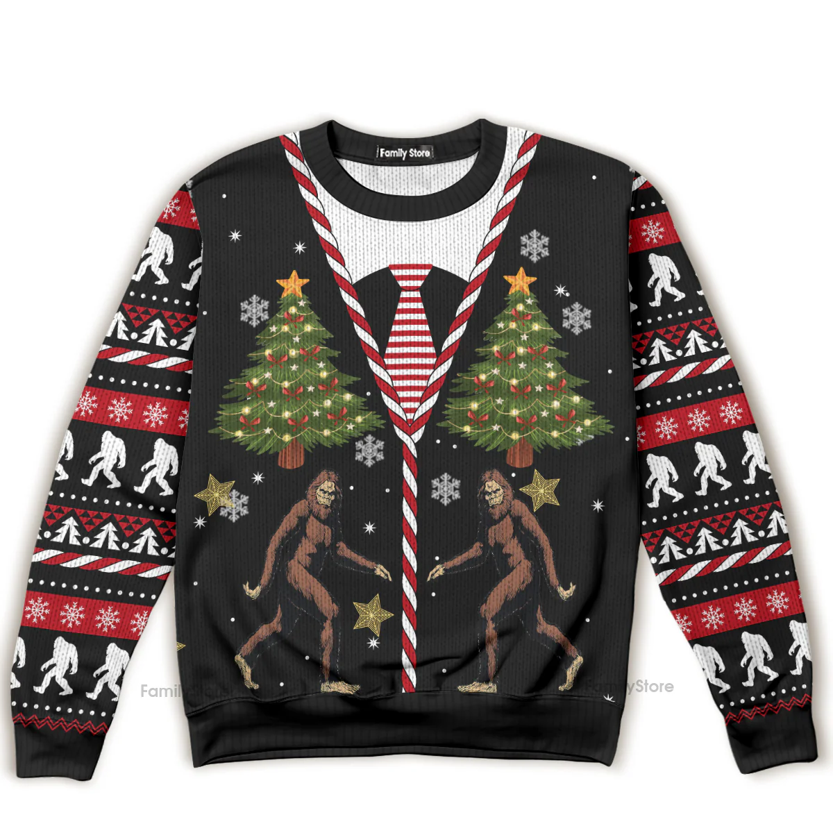 Vintage Bigfoot Funny Ugly Christmas Sweater For Men And Women