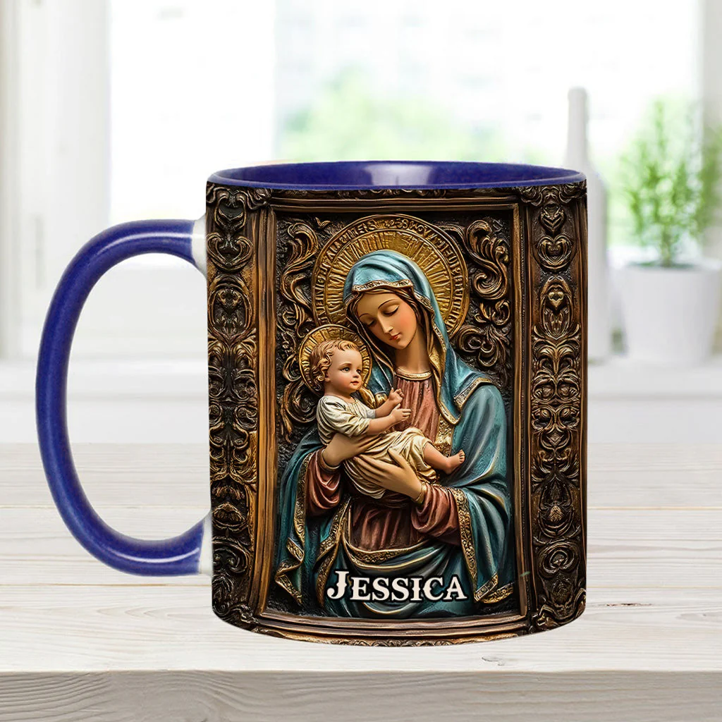 Virgin Mary & Baby Jesus - Personalized Christian Accent Mug - Gift for Christian BA01 - Image 11