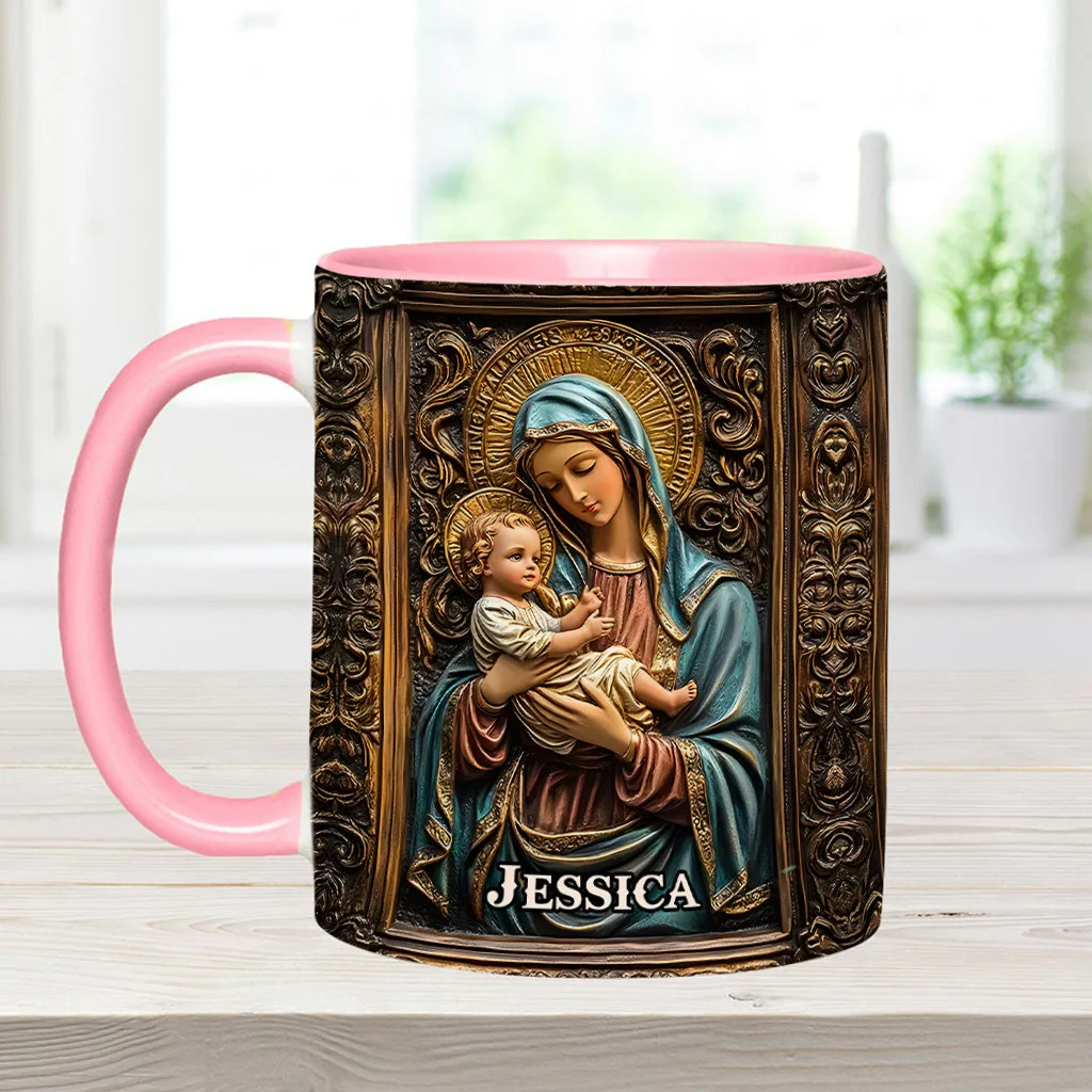 Virgin Mary & Baby Jesus - Personalized Christian Accent Mug - Gift for Christian BA01 - Image 12