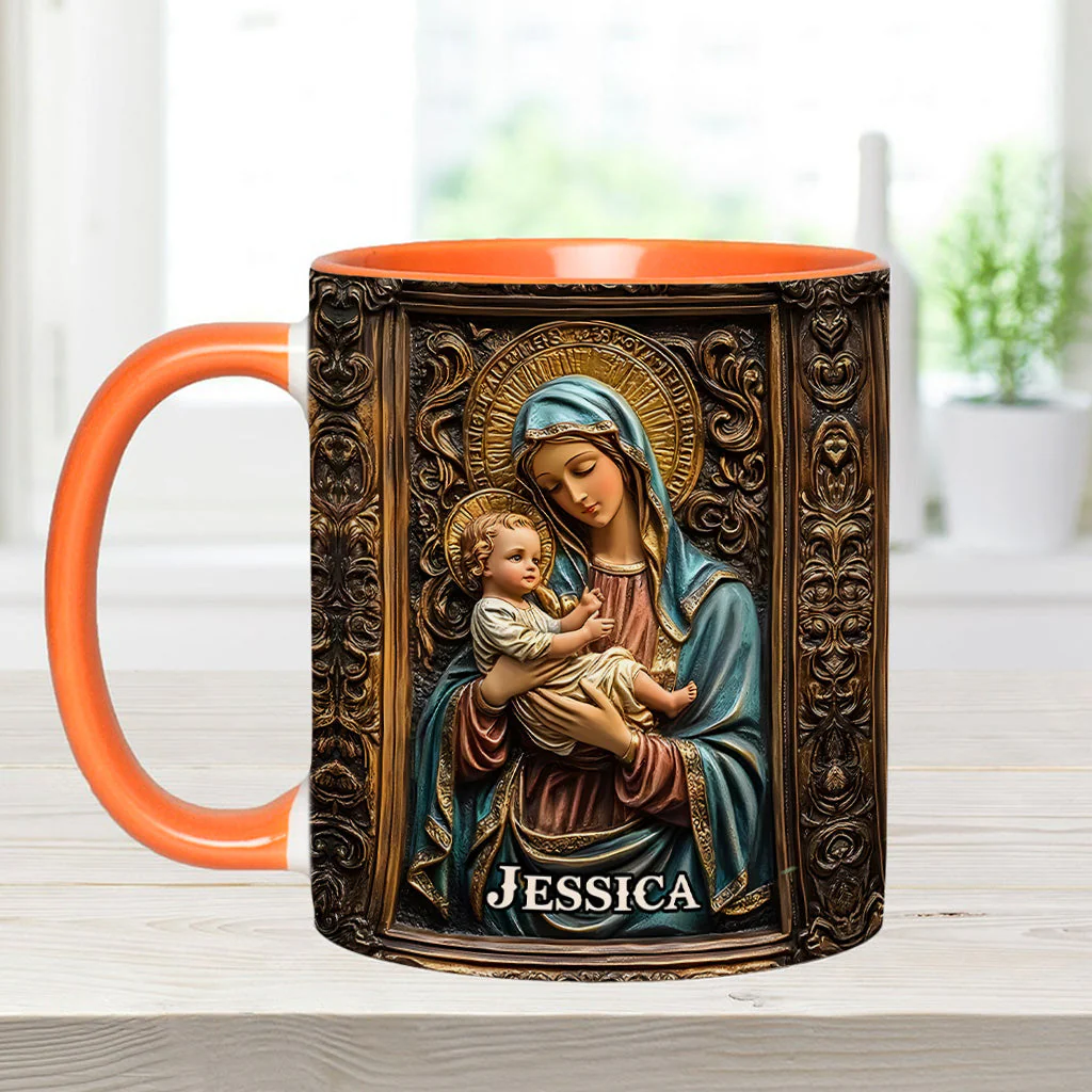Virgin Mary & Baby Jesus - Personalized Christian Accent Mug - Gift for Christian BA01 - Image 13