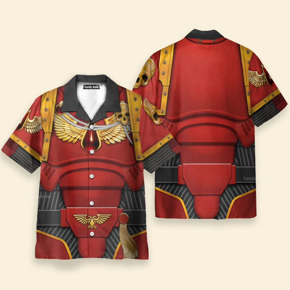 Warhammer Blood Angels Captain - Costume Cosplay Hawaiian Shirt CSWRH110 - Image 2