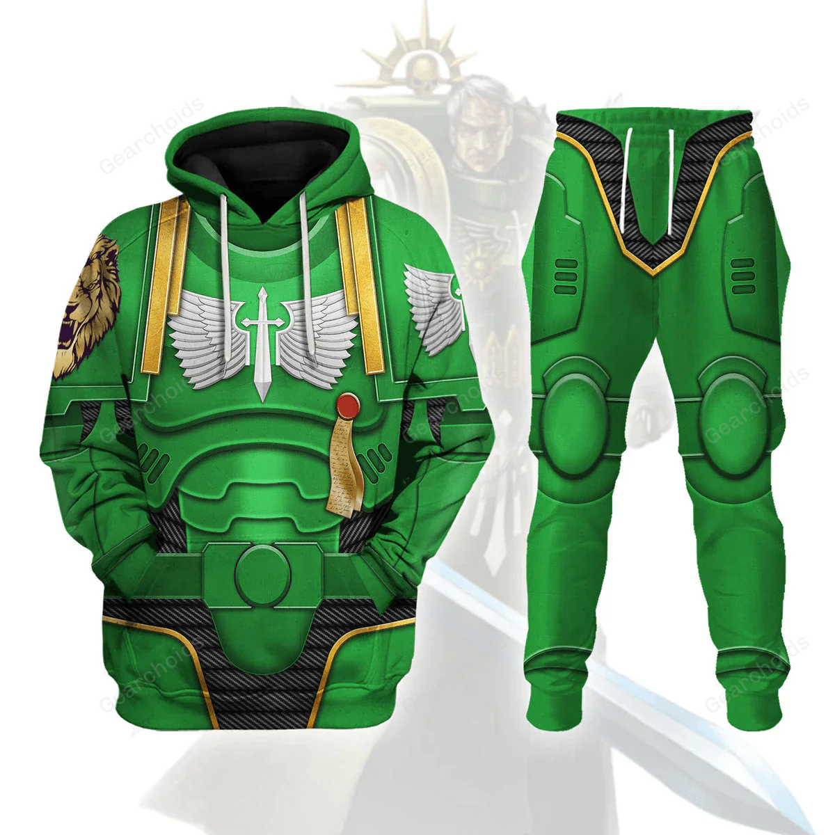 Warhammer Dark Angels Green - Costume Cosplay Hoodie Sweatshirt Sweatpants CSWRH098
