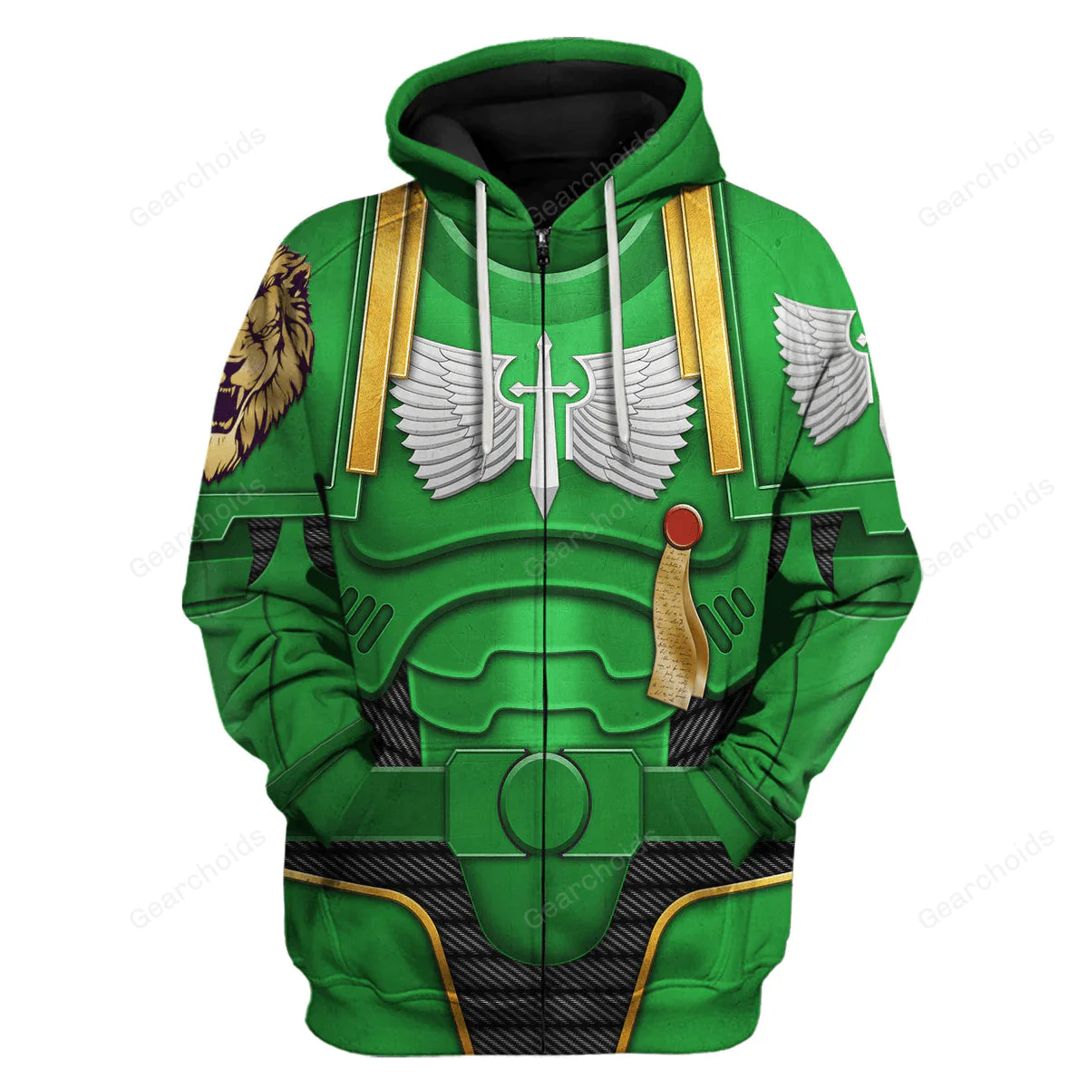 Warhammer Dark Angels Green - Costume Cosplay Hoodie Sweatshirt Sweatpants CSWRH098 - Image 3